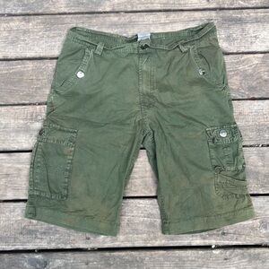 Mens Green Cargo Shorts